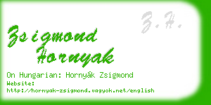 zsigmond hornyak business card