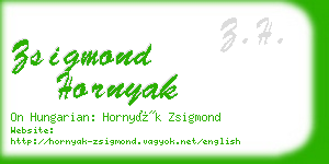 zsigmond hornyak business card